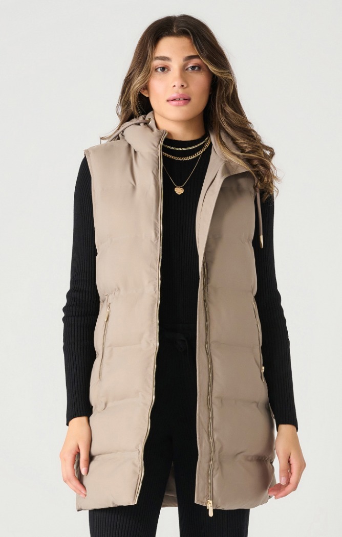 Veste puffy mi-longue