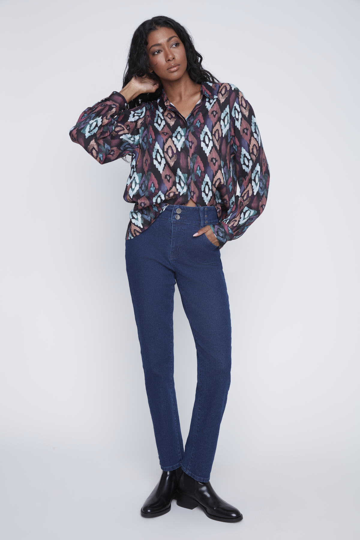 Blouse chemisier motifs