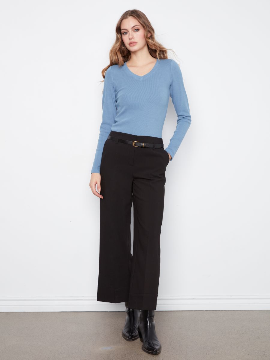 Pantalon chic jambe large - 5809-838B - Charlie B