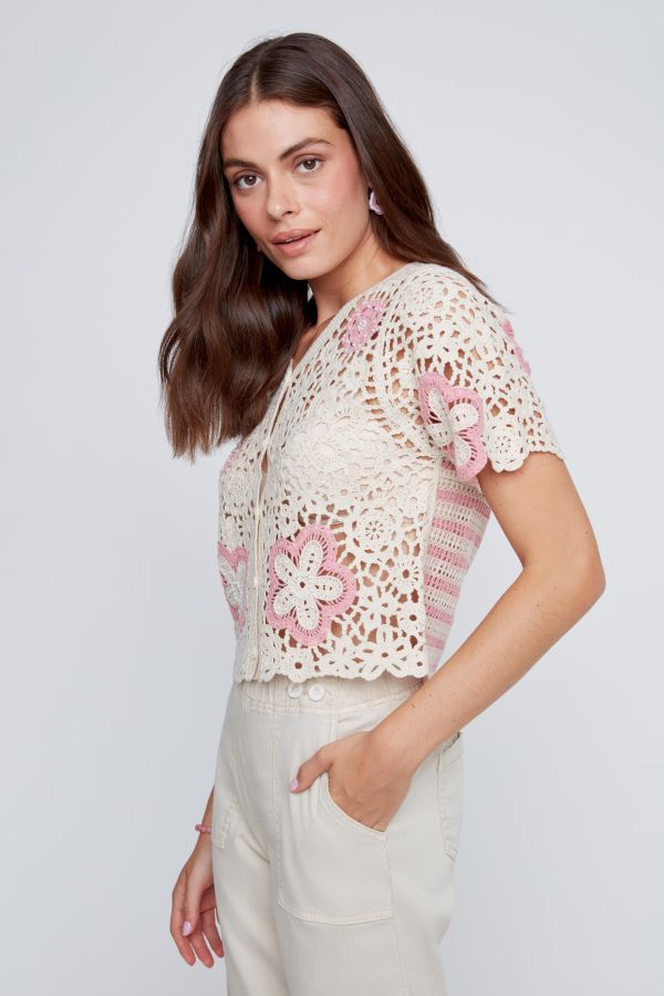 Chandail tricot ajouré