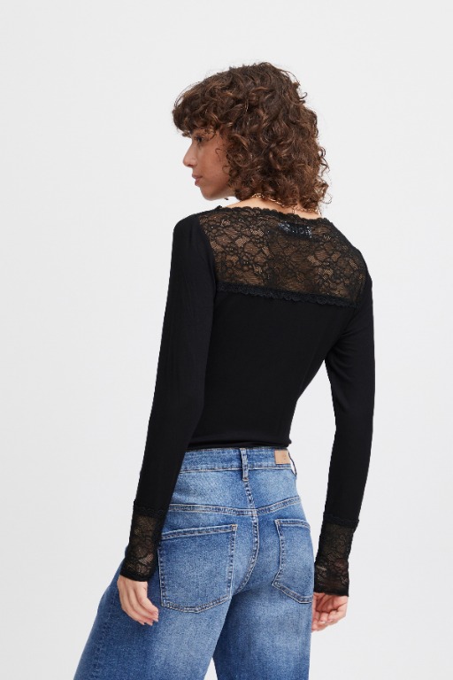 Chandail chic dentelle haut