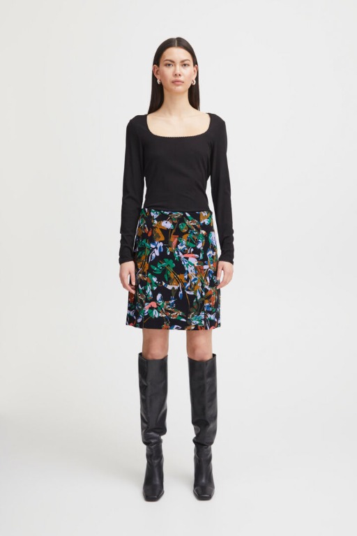 JUPE CHIC MOTIFS COURTE AJUSTÉE