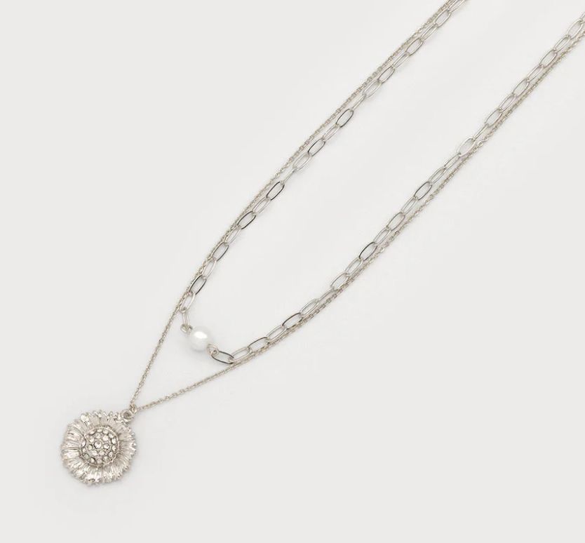 Collier deux rangs - 1782-SLV - Caracol