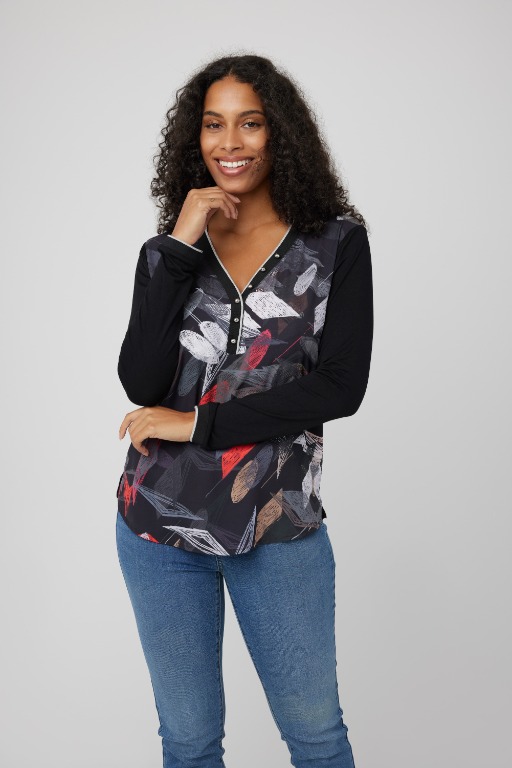 CHANDAIL MANCHE LONGUE CHIC MOTIF