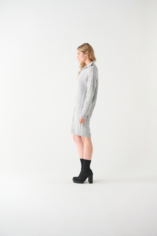 Robe tricot col montant
