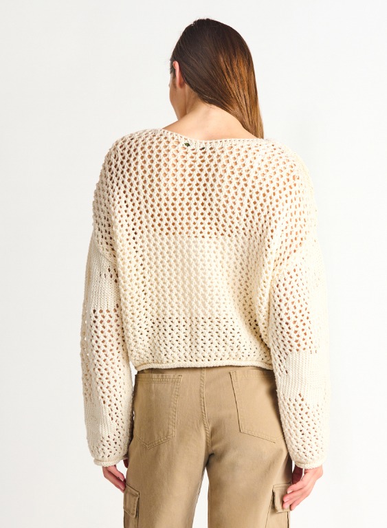 Chandail tricot crochet -seconde main - 2227007 D - Dex