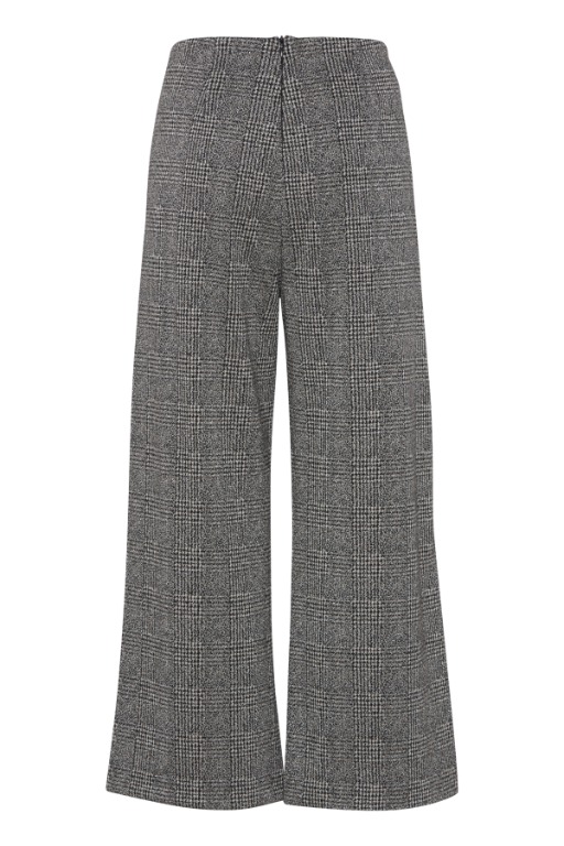 Pantalon jambe évasée pied de poule