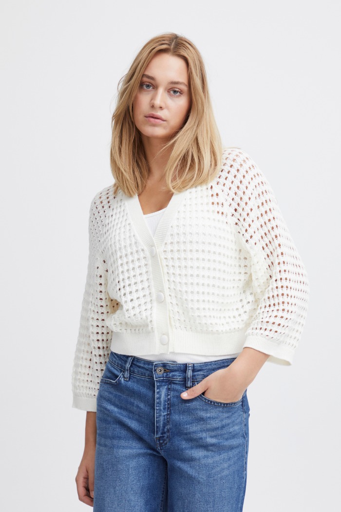 Cardigan tricot de coton manche raglan - 20120702 - Ichi