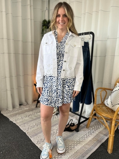 Veste jeans blanc 