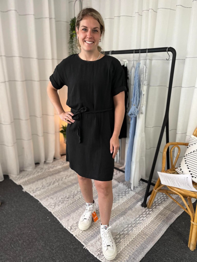Robe coton manche courte