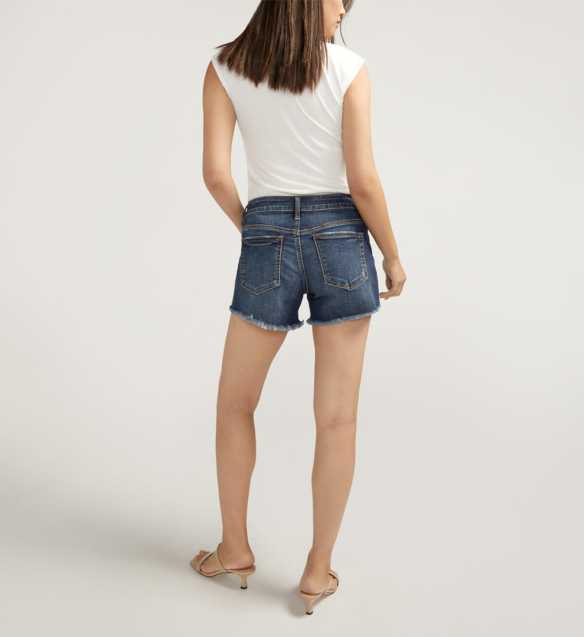 Short jeans Boyfriend taille moyenne