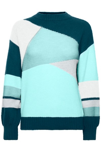 Chandail tricot motif manches longues col rond