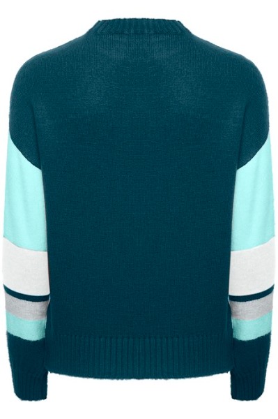Chandail tricot motif manches longues col rond