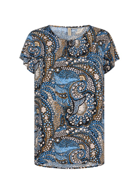 BLOUSE M.C. MOTIFS CHIC PAISLEY COL ROND