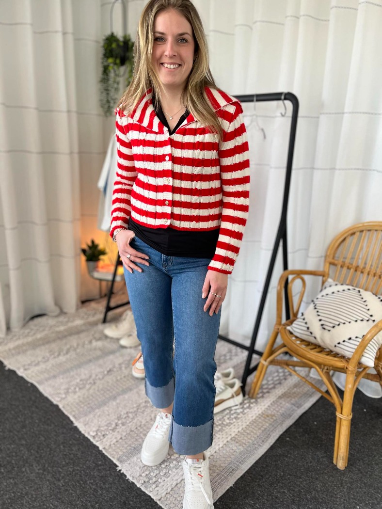 Cardigan tricot manches longues