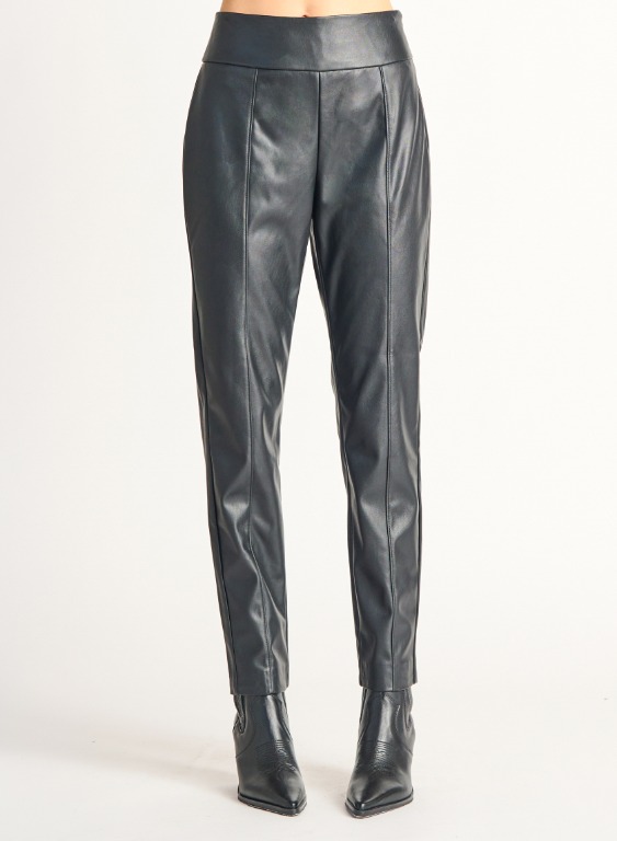 Pantalon simili cuir ajusté