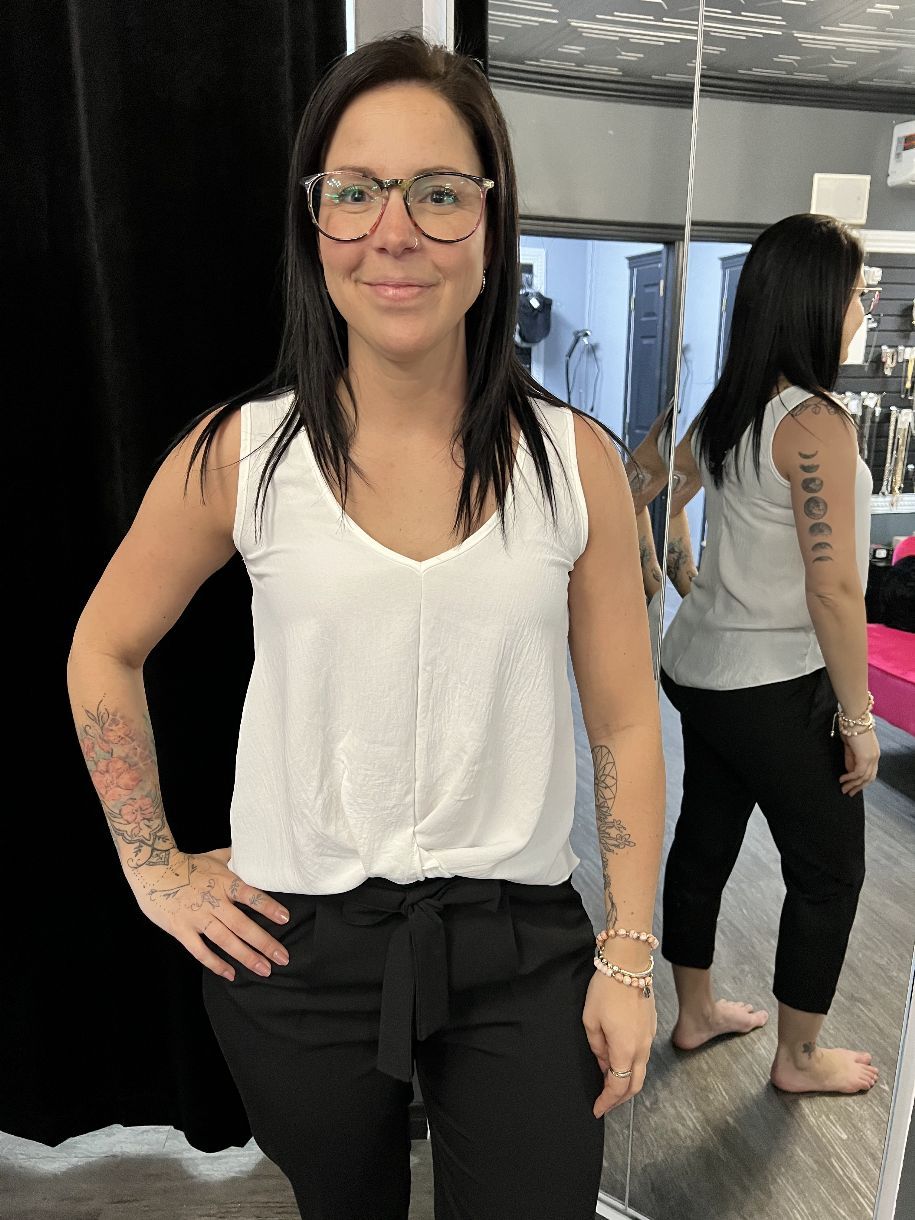 CAMISOLE CHIC LÉGERE DRAPPÉE BAS
