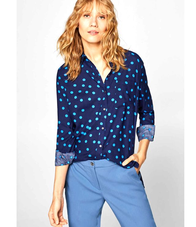 BLOUSE M.L. POIS BOUTONS POCHE