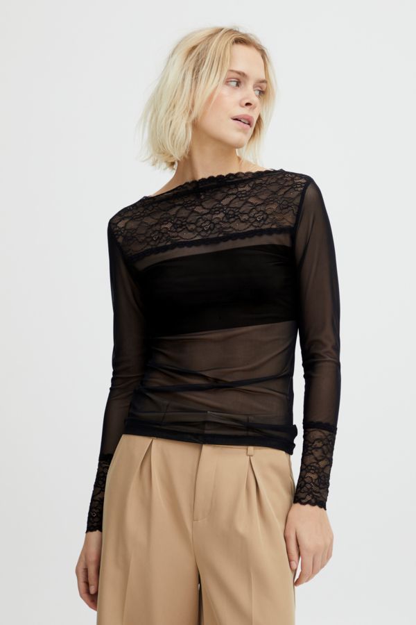 CHANDAIL FANCY CHIC DENTELLE HAUT MECHE