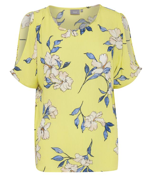 BLOUSE COLD SHOULDER FLEURIE