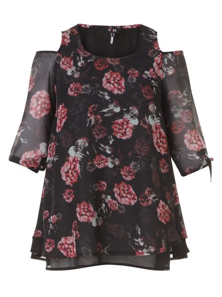 BLOUSE OFF SHOULDER FLEUR CHIFFON