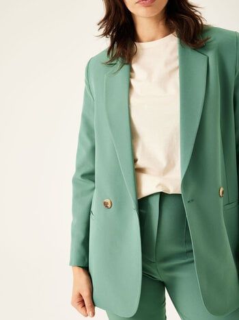 VESTON CHIC DOUBLÉ MI-LONG 2 BOUTONS - B30293 - Garcia