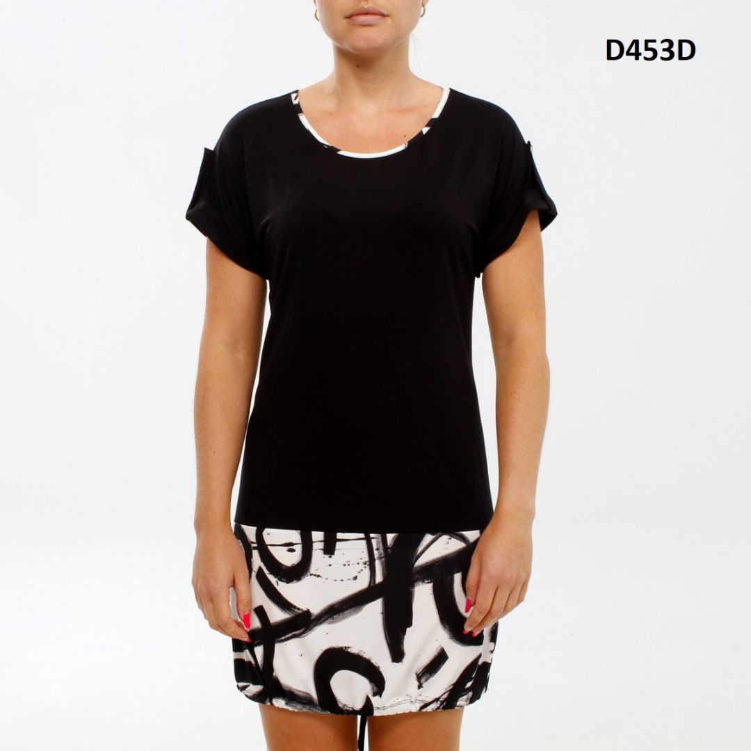 ROBE COURTE CHIC BAS MOTIF ET ATTACHE MC