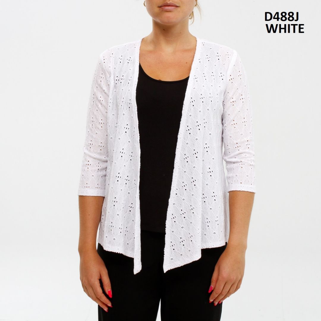 CARDIGAN/BOLERO TRICOT COURT POINTEL UNI - D488J - Dévia Collection