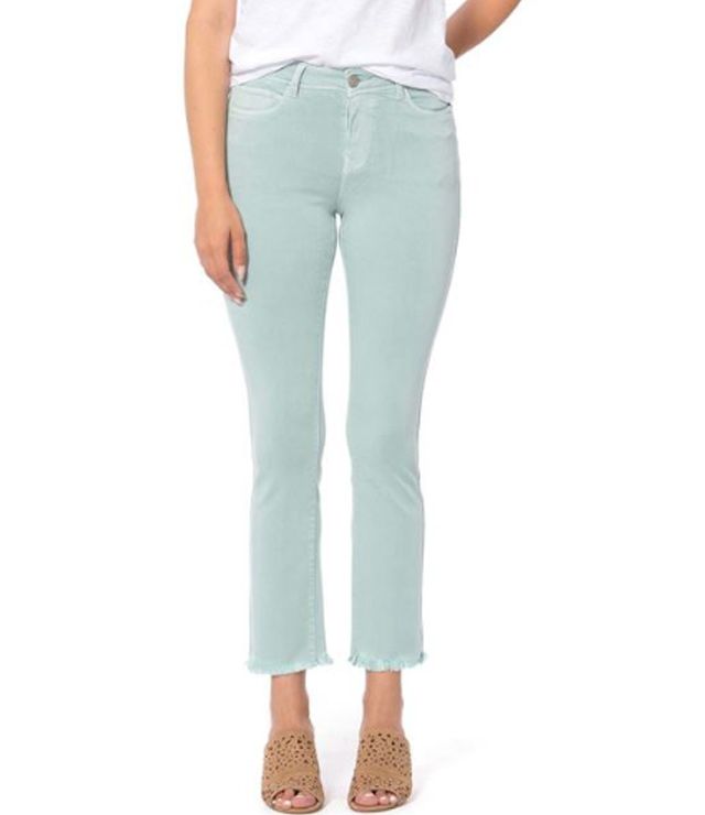 JEANS ANKLE COULEUR TAILLE HAUTE DROIT