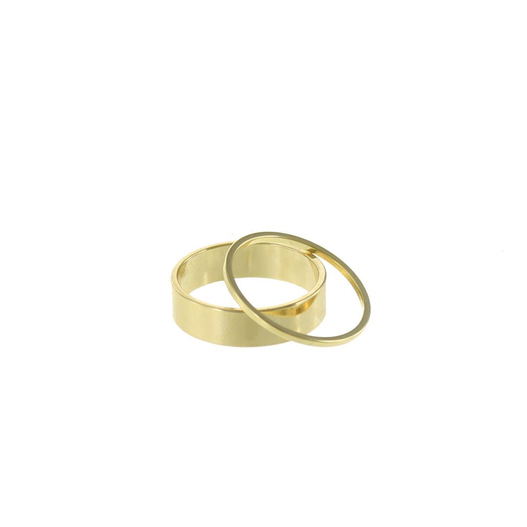 BAGUE DOUBLE LARGE ET MINCE
